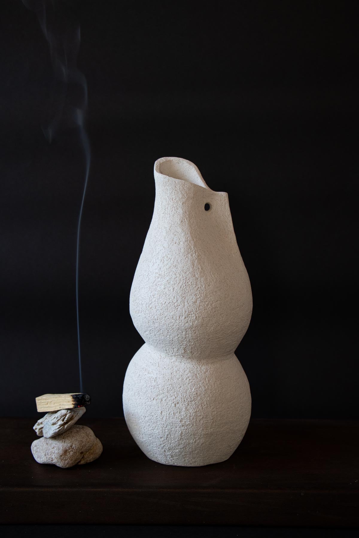 White ceramic vase. Contemporary ceramic vase. Decorative vase. Minimalist vase. Abstract contemporary ceramic decor. Claire Lune vases.