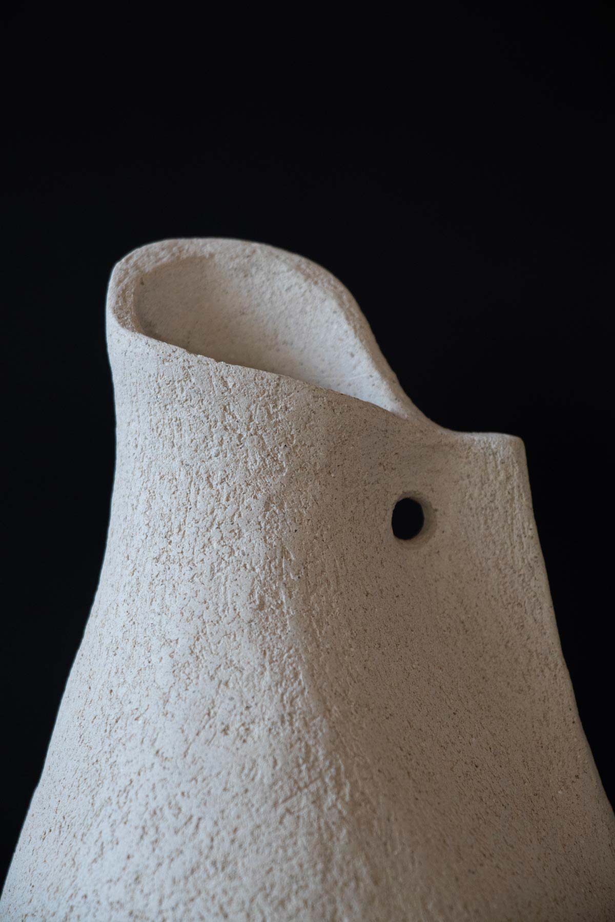 White ceramic vase. Contemporary ceramic vase. Decorative vase. Minimalist vase. Abstract contemporary ceramic decor. Claire Lune vases.