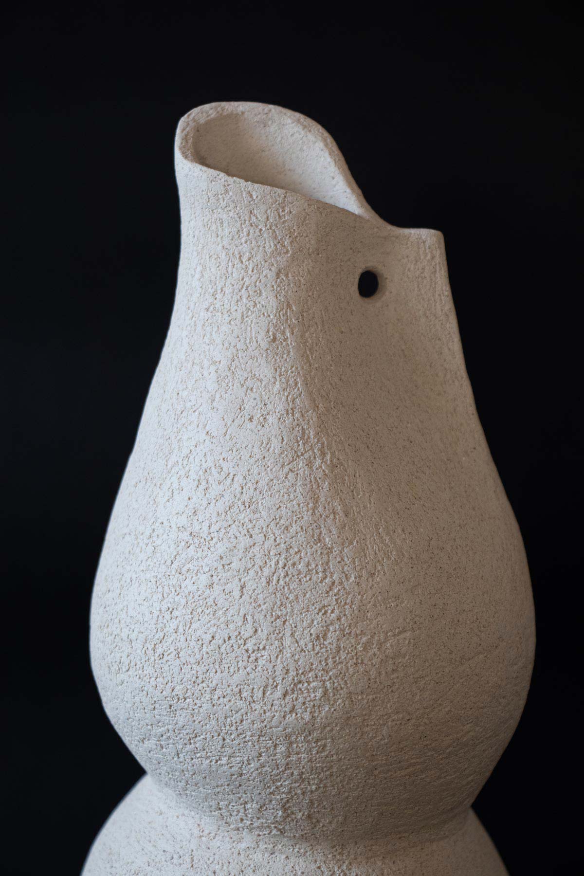 White ceramic vase. Contemporary ceramic vase. Decorative vase. Minimalist vase. Abstract contemporary ceramic decor. Claire Lune vases.