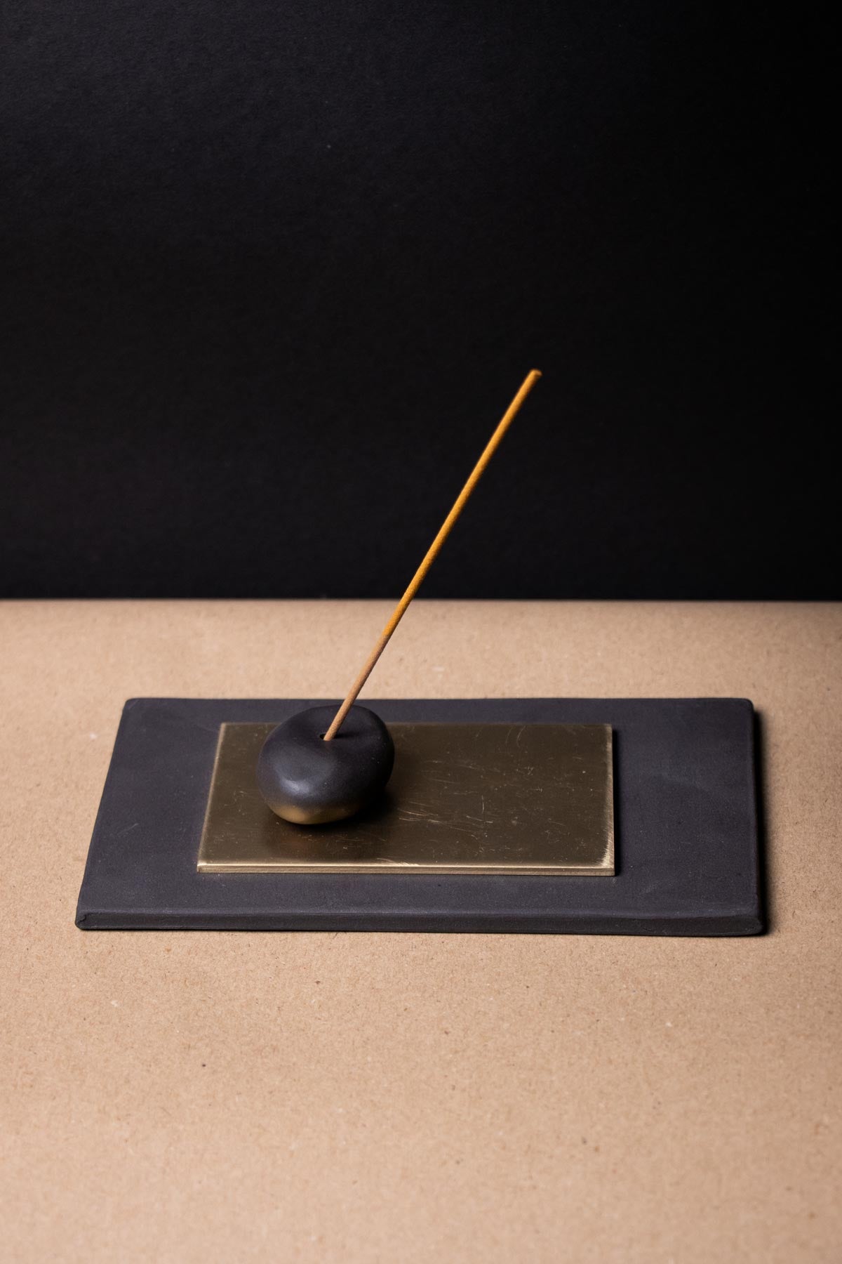 Incense holder. Minimalist incense burner. Luxury incense burner. Design incense burner. Brass incense burner. Design incense holder. Handmade ceramic incense holder. Contemporary incense burner. Contemporary ceramics. Black incense holder. Elegant incense holder. Stoneware decor.