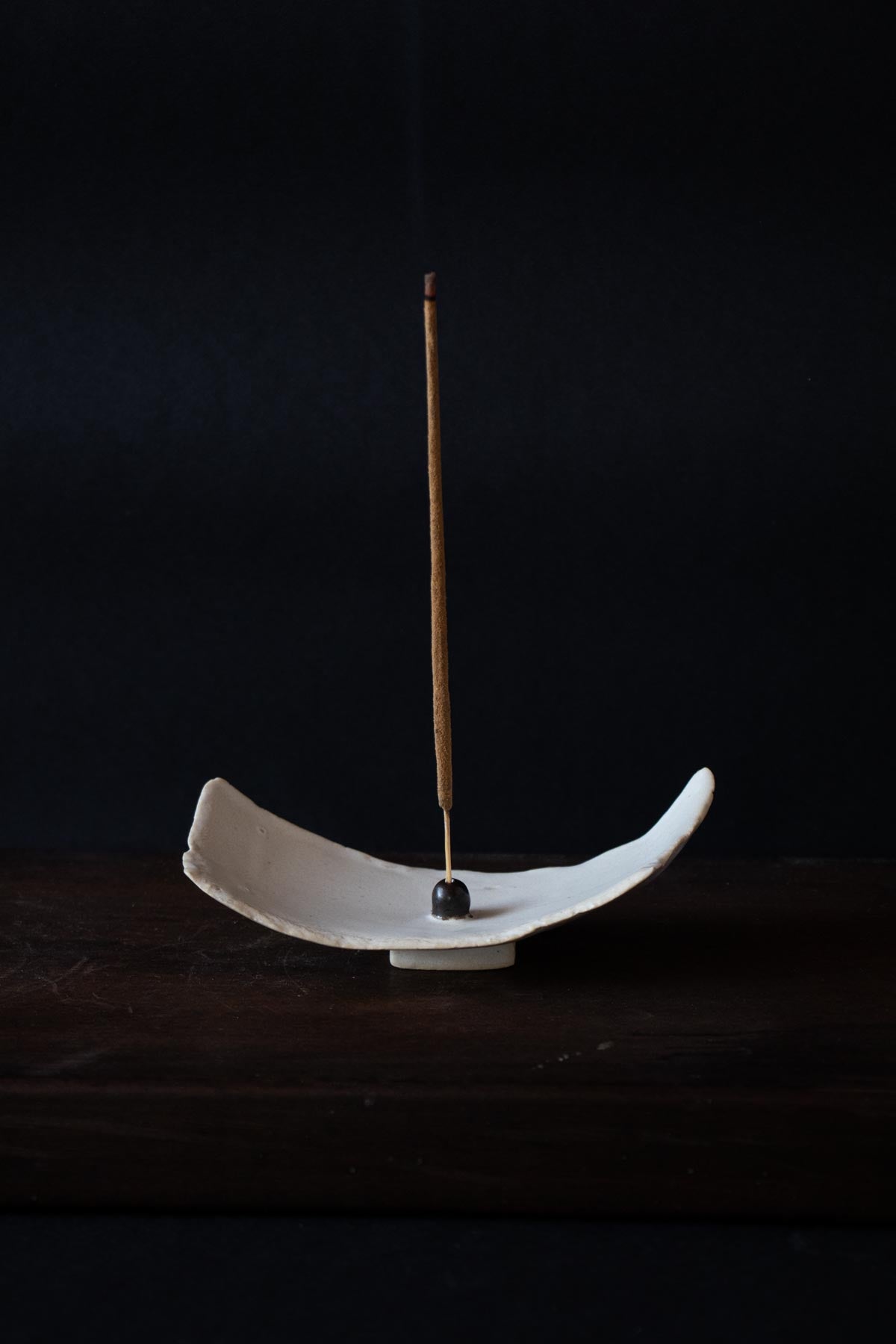 Luxury incense burner. White ceramic incense burner. Handmade incense burner by Claire Lune.