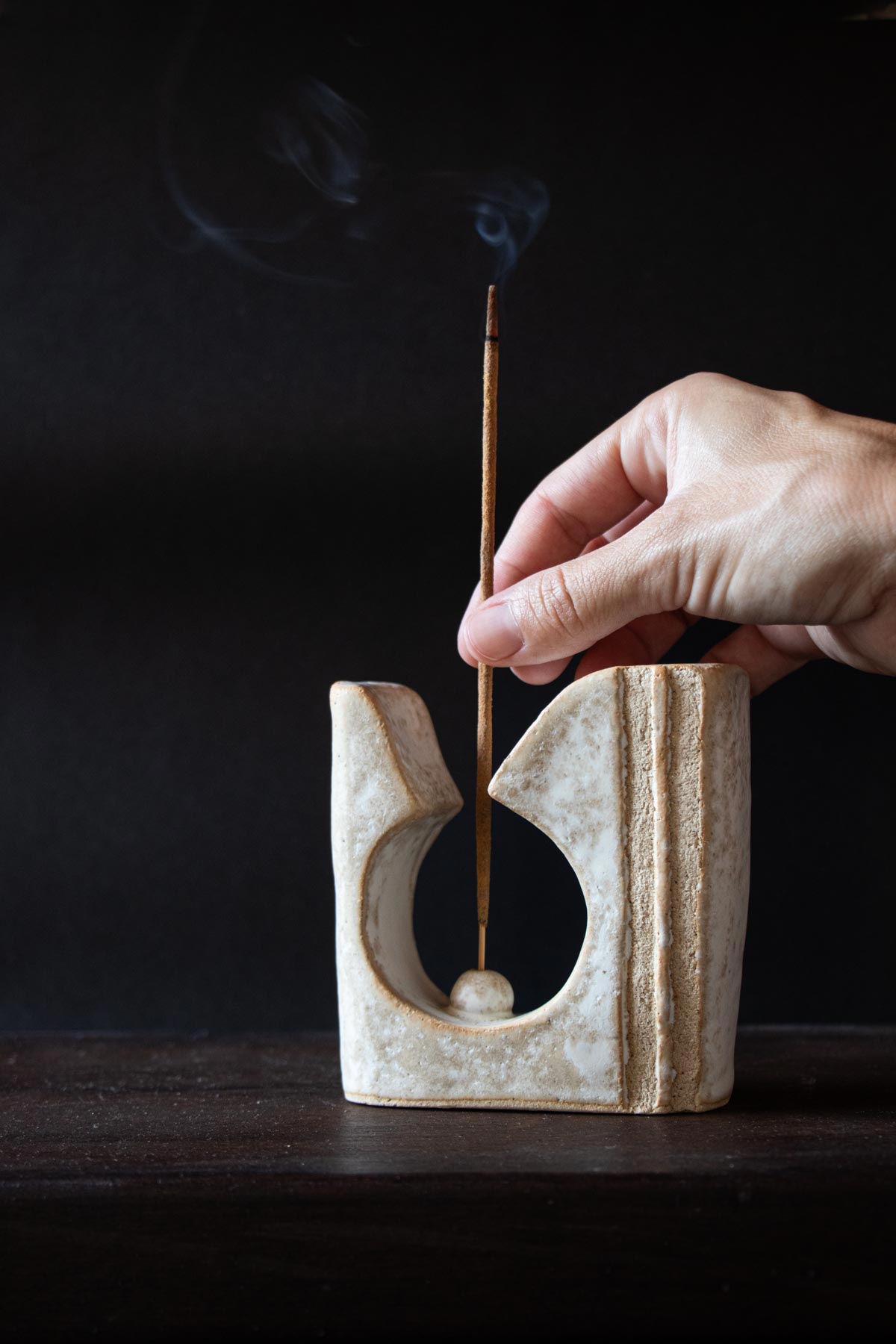 Ceramic incense burner. Design incense burner. Luxury incense burner. Claire Lune incense burners.