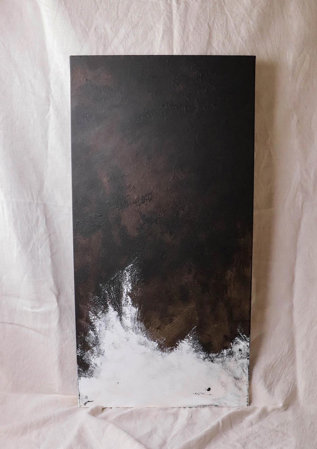 Abstract acrylic painting by Chiara Della Santina, founder of Claire Lune. Abstract wall art. Contemporary wall art.