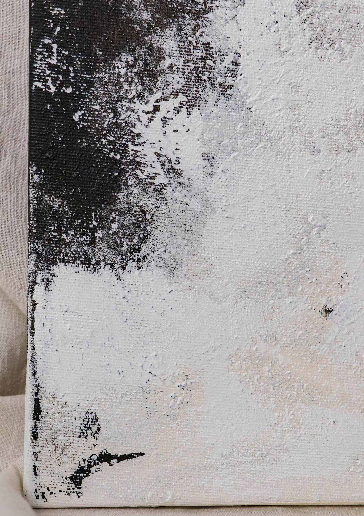 Detail of Abstract acrylic painting by Chiara Della Santina, founder of Claire Lune. Abstract wall art. Contemporary wall art.