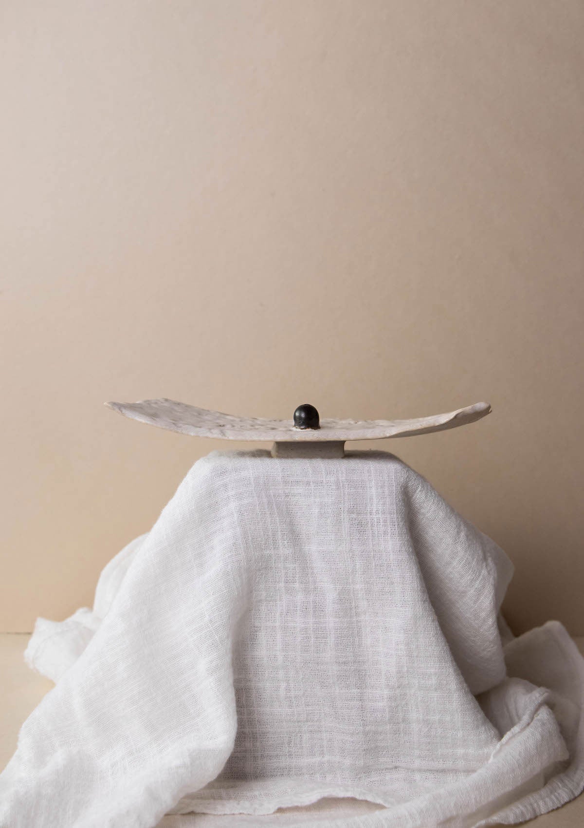 Luxury incense burner. White ceramic incense burner. Artistic incense burner from "Respiro" series by Claire Lune.