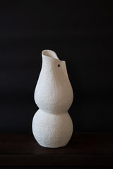 White ceramic vase. Contemporary ceramic vase. Decorative vase. Minimalist vase. Abstract contemporary ceramic decor. Claire Lune vases. 
