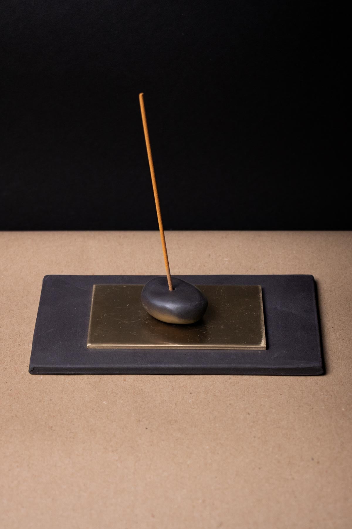 Incense holder. Minimalist incense burner. Luxury incense burner. Design incense burner. Brass incense burner. Design incense holder. Handmade ceramic incense holder. Contemporary incense burner. Contemporary ceramics. Black incense holder. Elegant incense holder. Stoneware decor. 