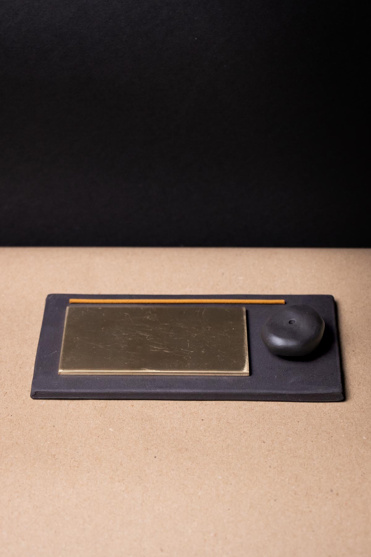 Incense holder. Minimalist incense burner. Luxury incense burner. Design incense burner. Brass incense burner. Design incense holder. Handmade ceramic incense holder. Contemporary incense burner. Contemporary ceramics. Black incense holder. Elegant incense holder. Stoneware decor. 