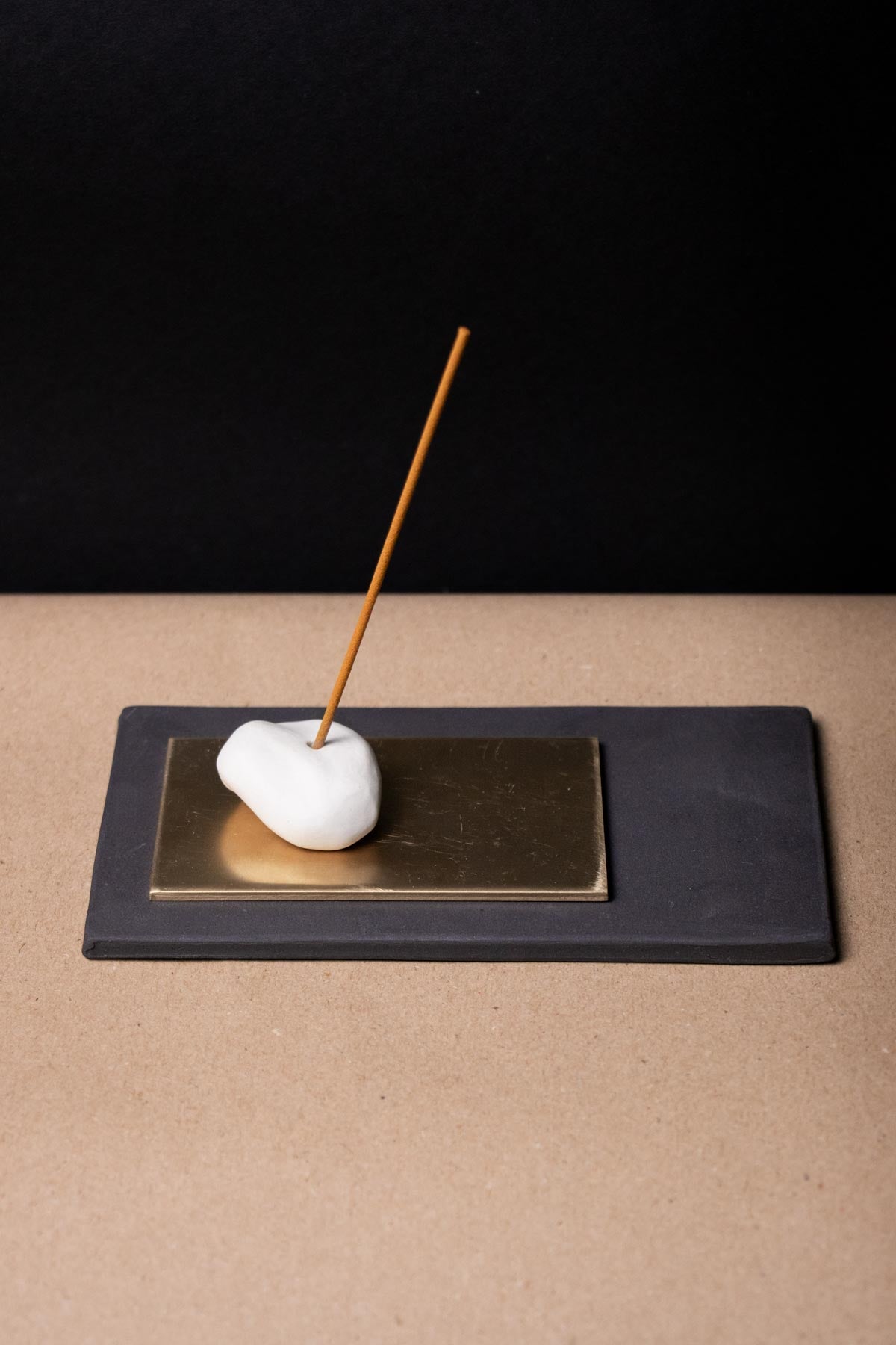 Incense holder. Minimalist incense burner. Luxury incense burner. Design incense burner. Brass incense burner. Design incense holder. Handmade ceramic incense holder. Contemporary incense burner. Contemporary ceramics. Black incense holder. Elegant incense holder. Stoneware decor. 