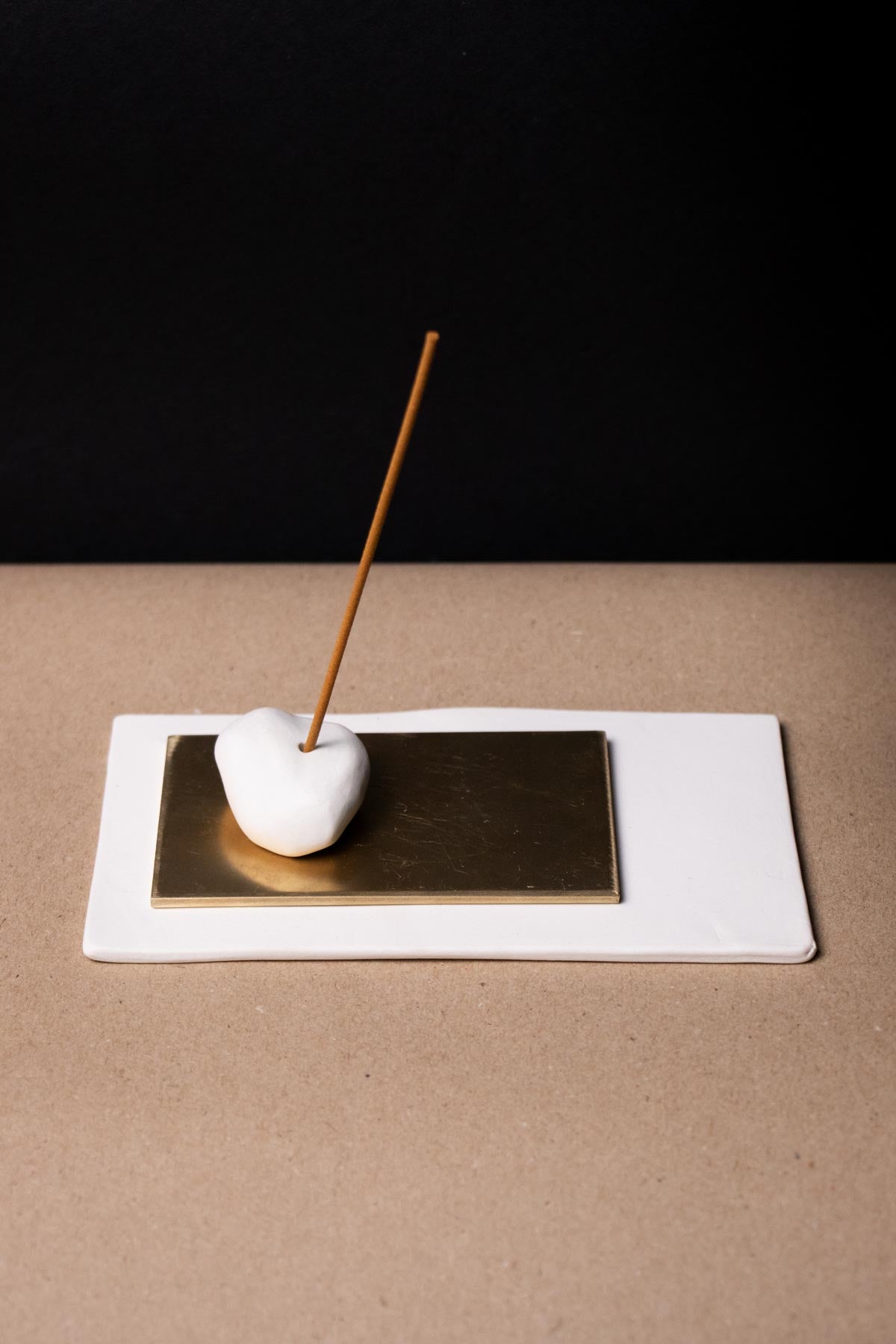Incense holder. Minimalist incense burner. Luxury incense burner. Design incense burner. Brass incense burner. Design incense holder. Handmade ceramic incense holder. Contemporary incense burner. Contemporary ceramics. White incense holder. Elegant incense holder. Stoneware decor. 
