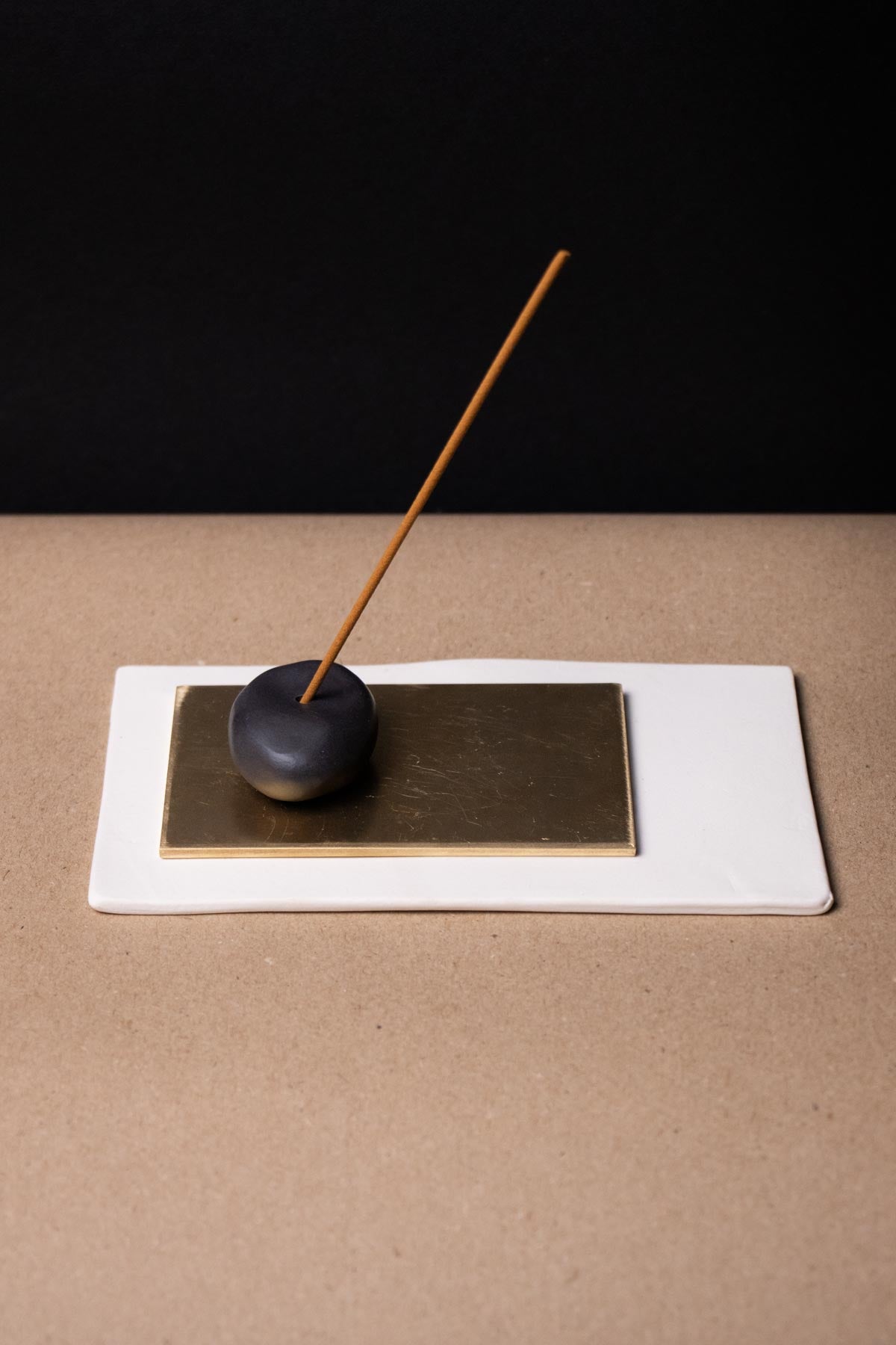 Incense holder. Minimalist incense burner. Luxury incense burner. Design incense burner. Brass incense burner. Design incense holder. Handmade ceramic incense holder. Contemporary incense burner. Contemporary ceramics. Black and white incense holder. Elegant incense holder. Stoneware decor. 