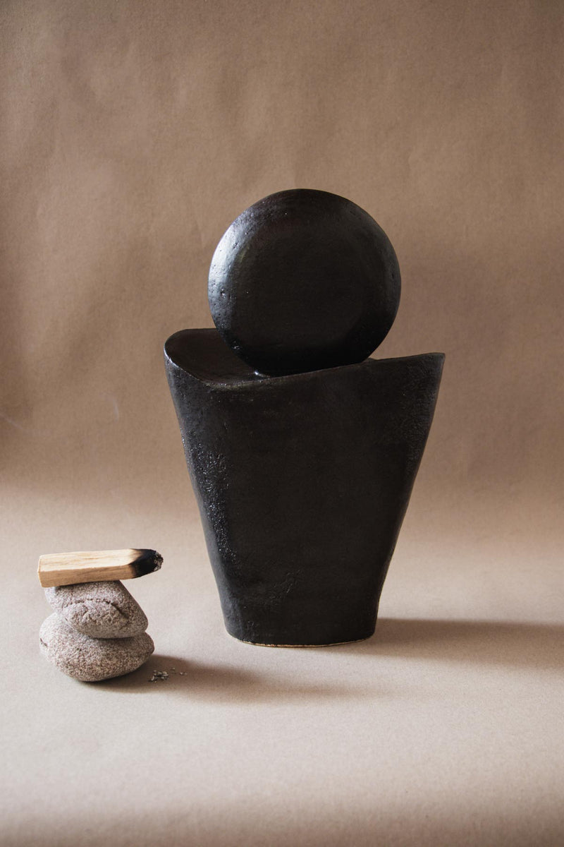 Luna Nuova I - Stoneware sculpture