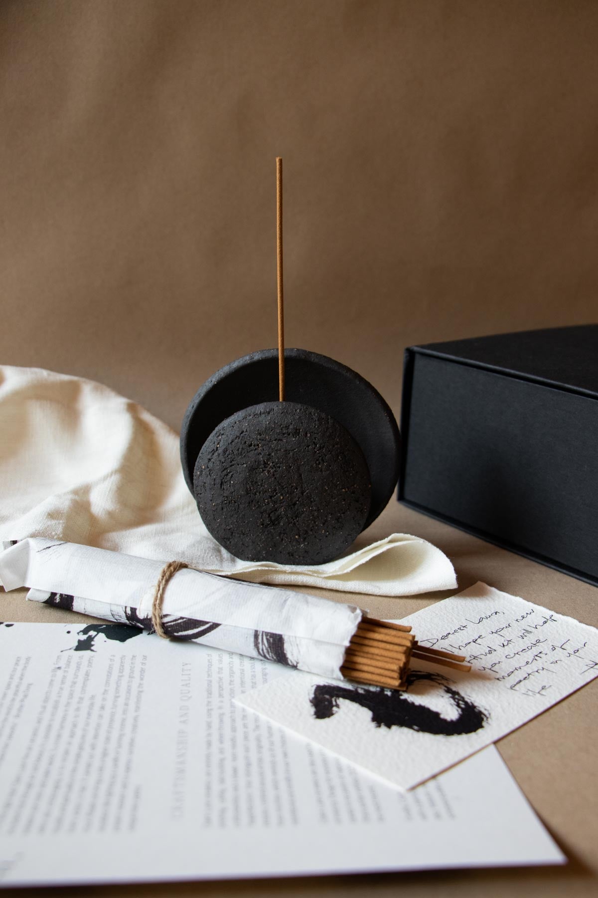 "Nomad Luna" - Black Incense Burner (small/travel size)