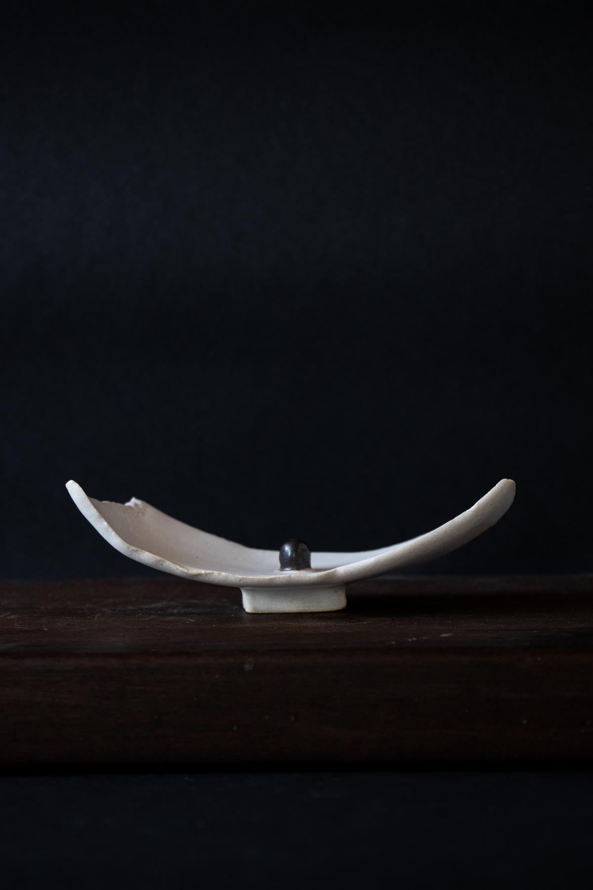 Luxury incense burner. White ceramic incense burner. Handmade incense burner by Claire Lune.
