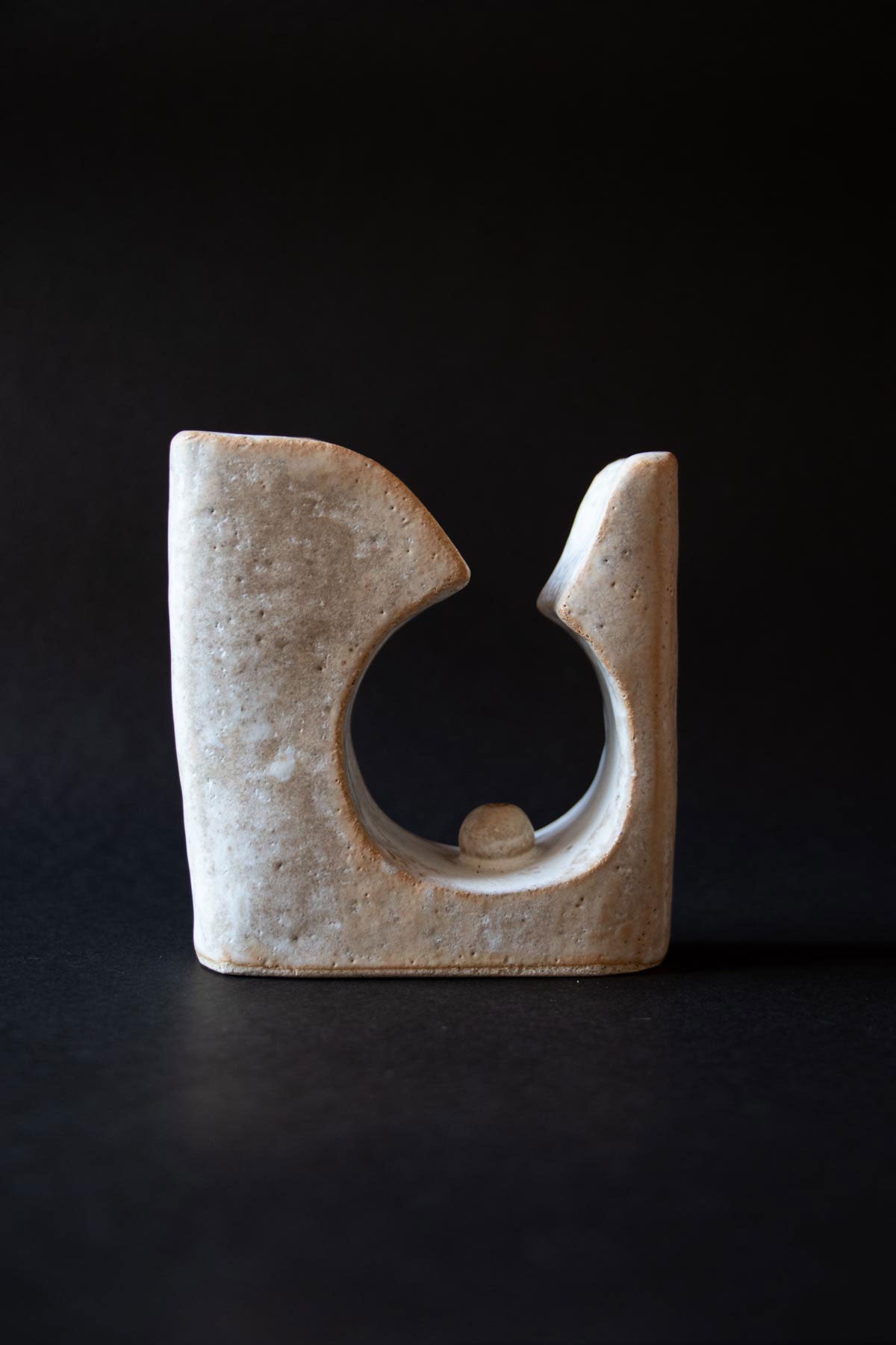 Back side of ceramic incense burner. Design incense burner. Luxury incense burner. Claire Lune incense burners.