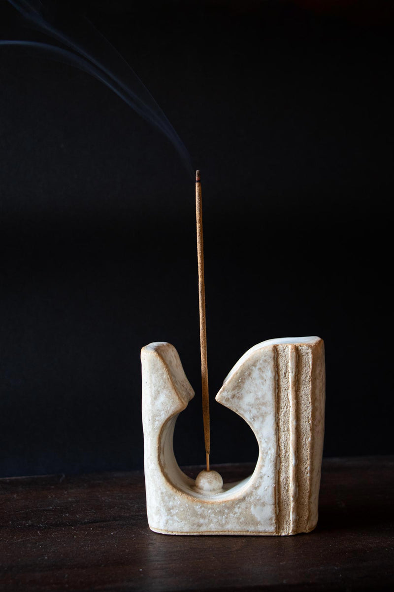 Ceramic incense burner. Design incense burner. Luxury incense burner. Claire Lune incense burners.