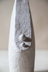Detail of a contemporary ceramic sculpture. Shelf decor. Stoneware sculpture. Fine art ceramics made in Italy. By Claire Lune, Chiara Della Santina.